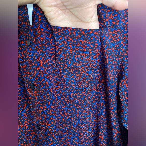 Kenzo Belted Silk Dress Micro Camo Pockets - Picture 6 of 16